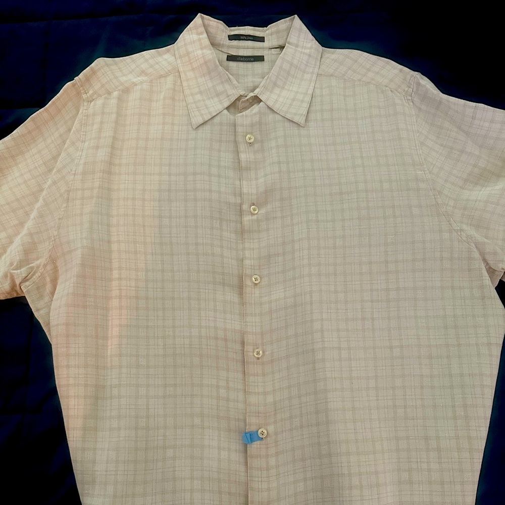 Men’s short sleeve 100% Liz Claiborne extra large button